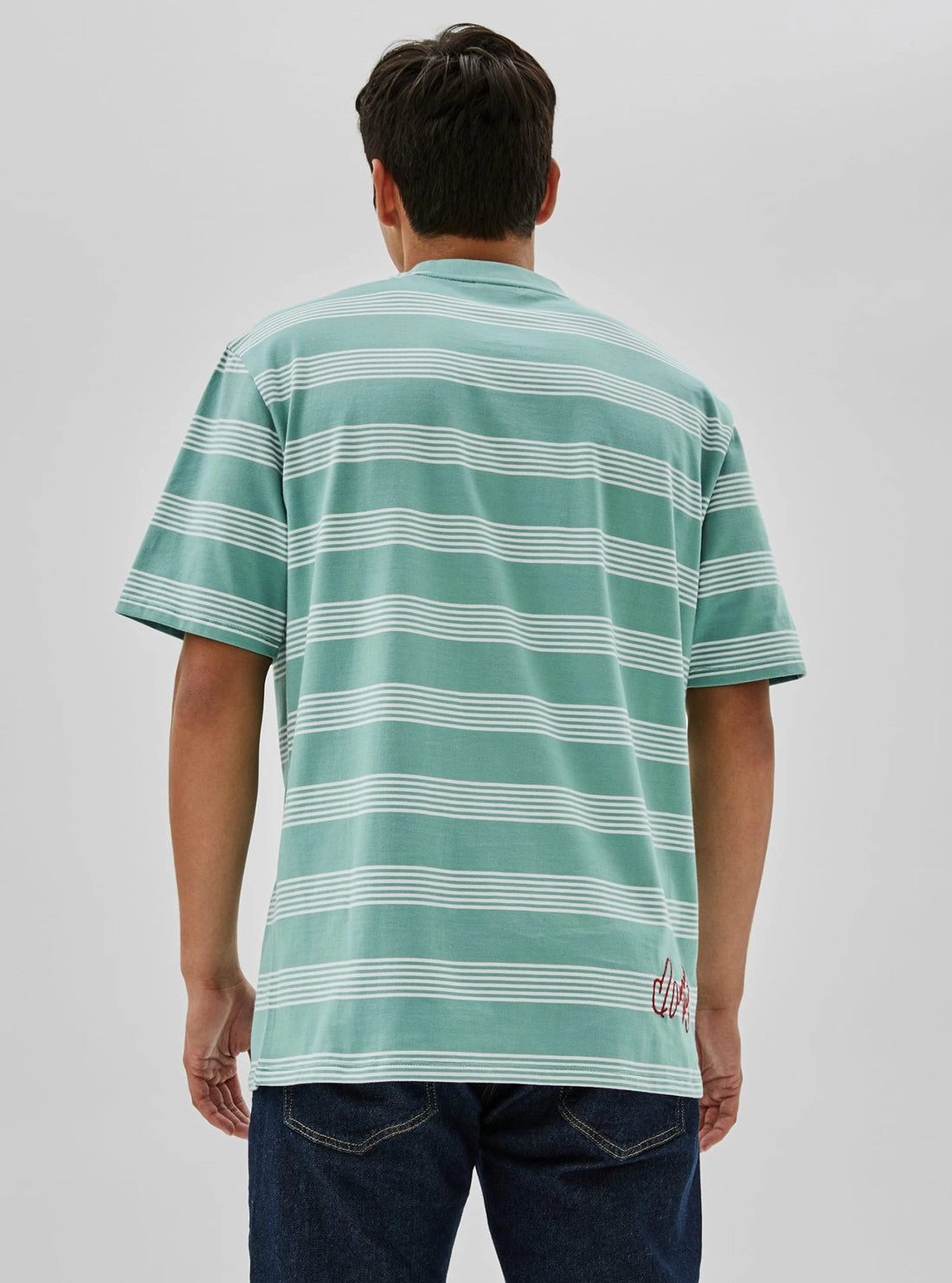 GUESS Originals x Anna Nicole Smith Green Domen Stripe T-Shirt