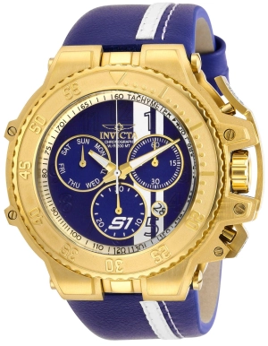 Invicta Men's Chronograph Watch - S1 Rally Quartz White & Blue Dial Strap | 28396