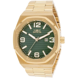 Invicta Men's Watch - Huracan Quartz Green Dial Yellow Gold Bracelet | 45784