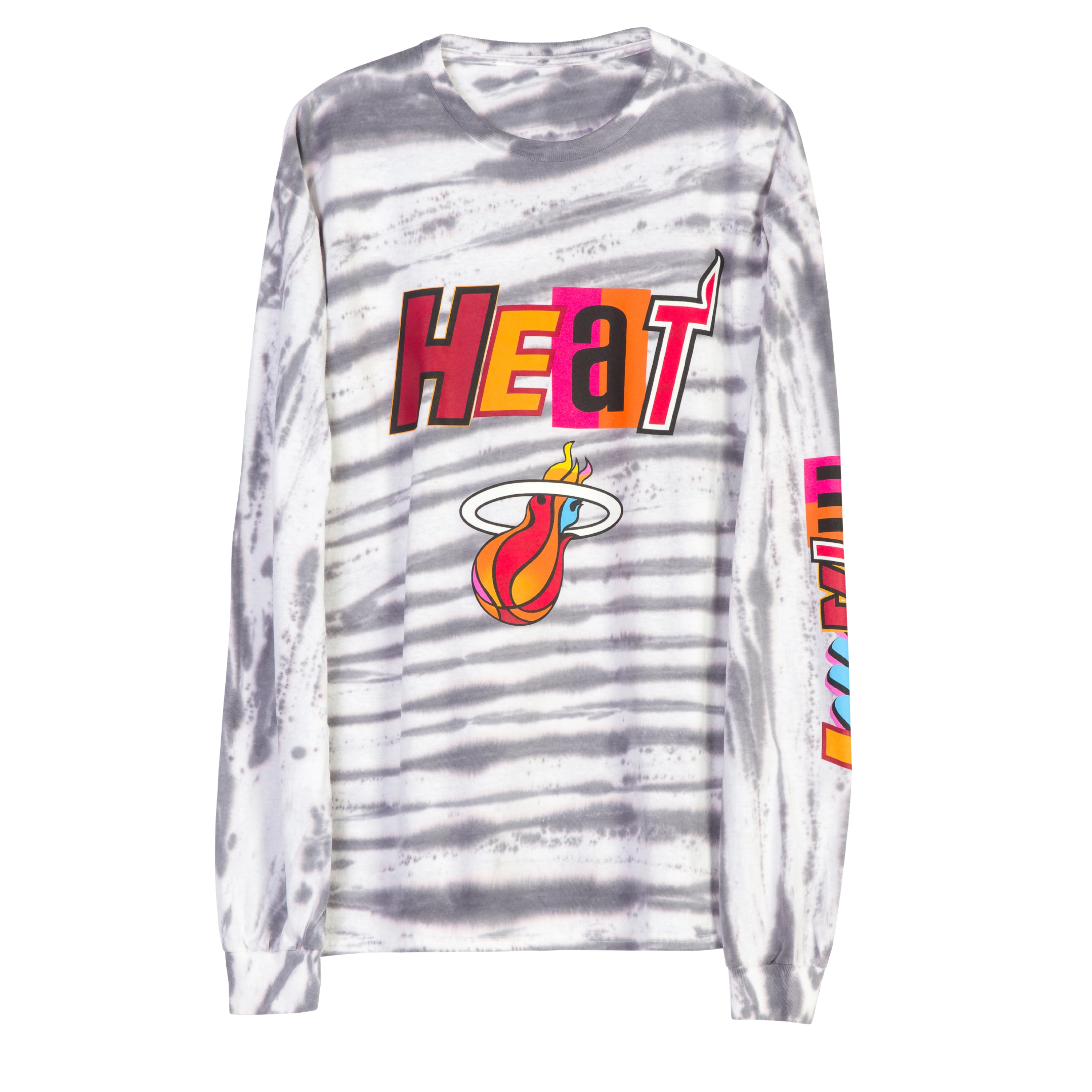 Junk Food Miami HEAT Full Court Mashup Long Sleeve Tee