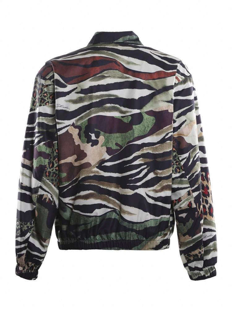 Just Cavalli Camouflage Print Zipped Jacket