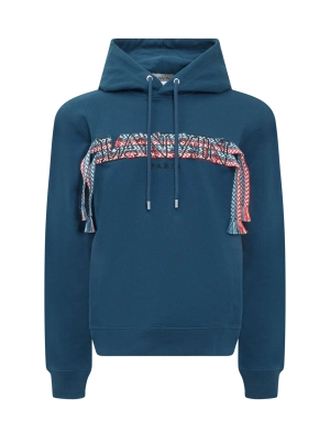 Lanvin Logo Embroidered Drawstring Hoodie