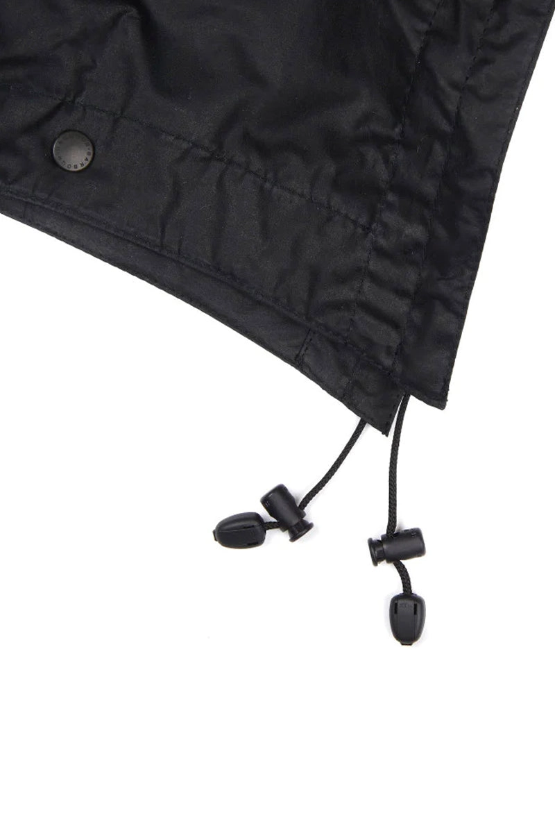 LIGHTWEIGHT WAX HOOD BLACK
