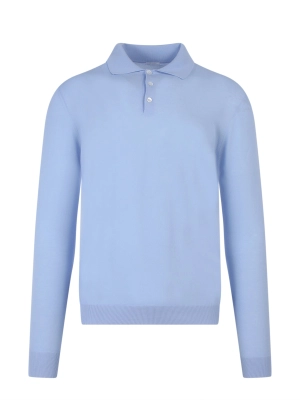 Malo Long Sleeved Knitted Polo Shirt