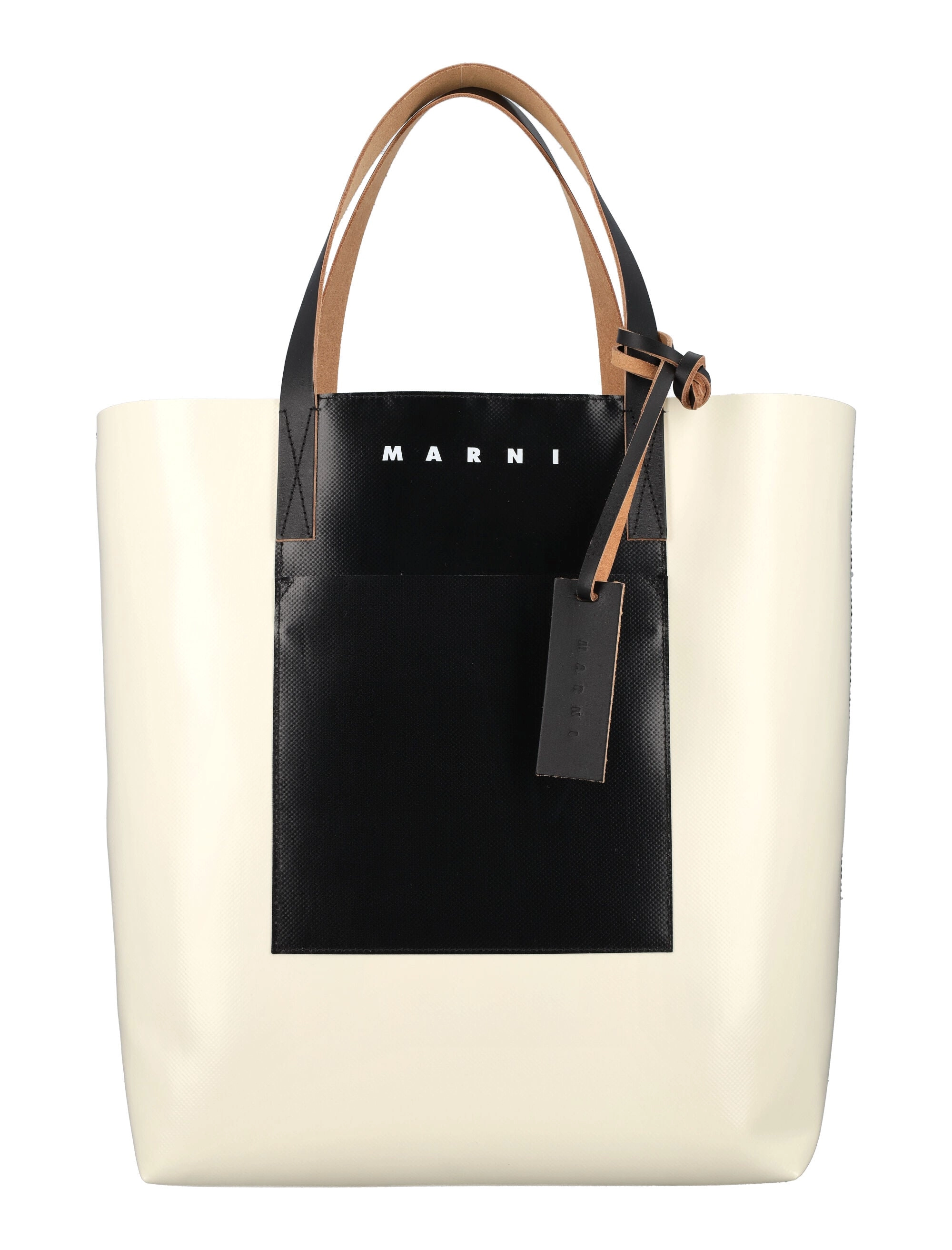 Marni Logo Printed Two-Tone Tote Bag
