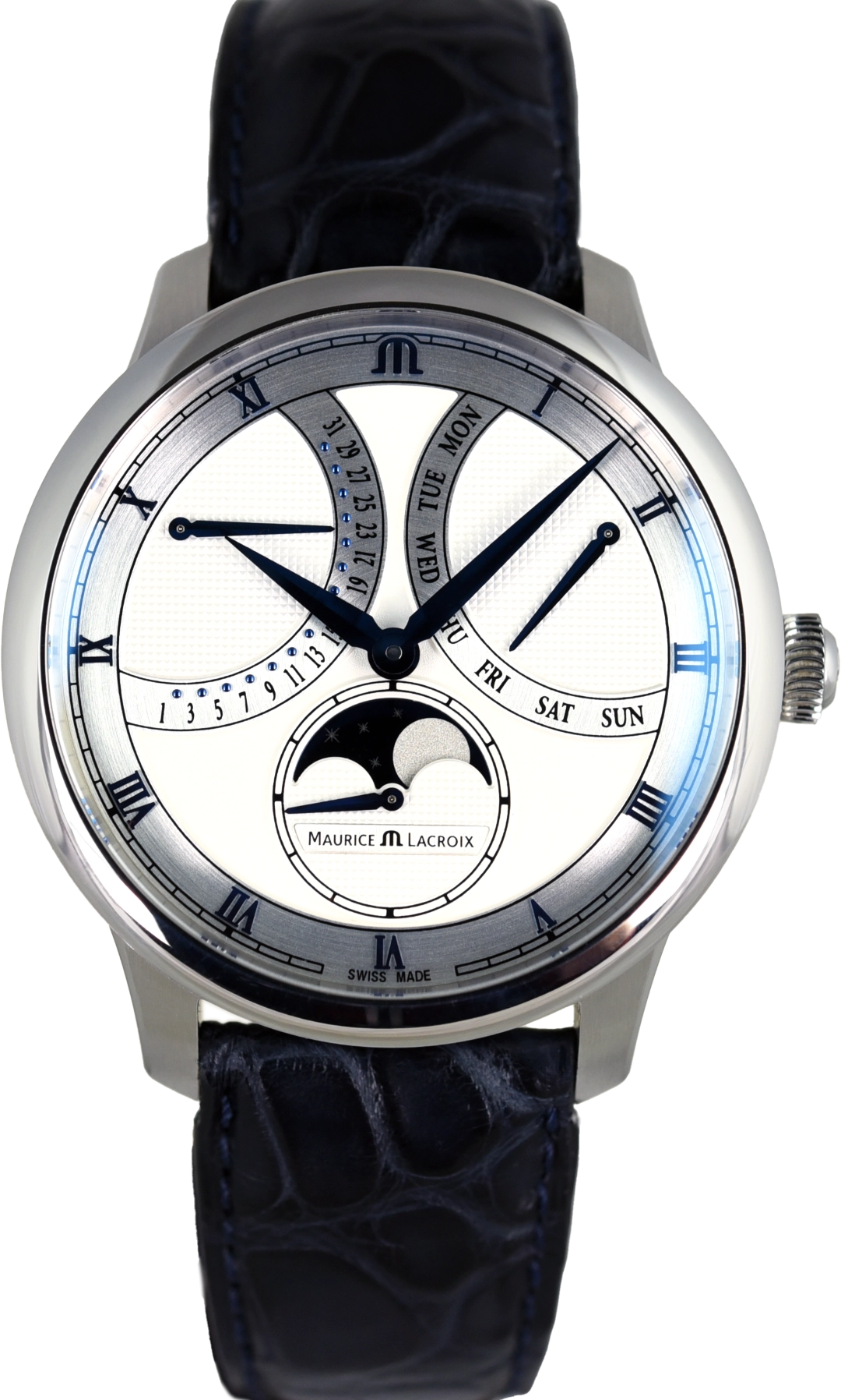 Maurice Lacroix Masterpiece Moon Retrograde MP6608-SS001-110-1 (Pre-owned)