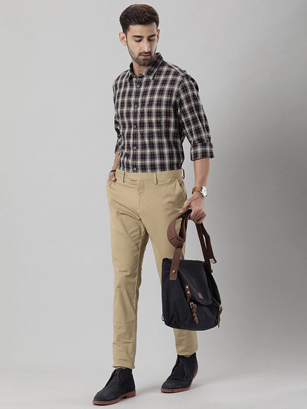 Men Urban Fit Polyester Blend Trouser