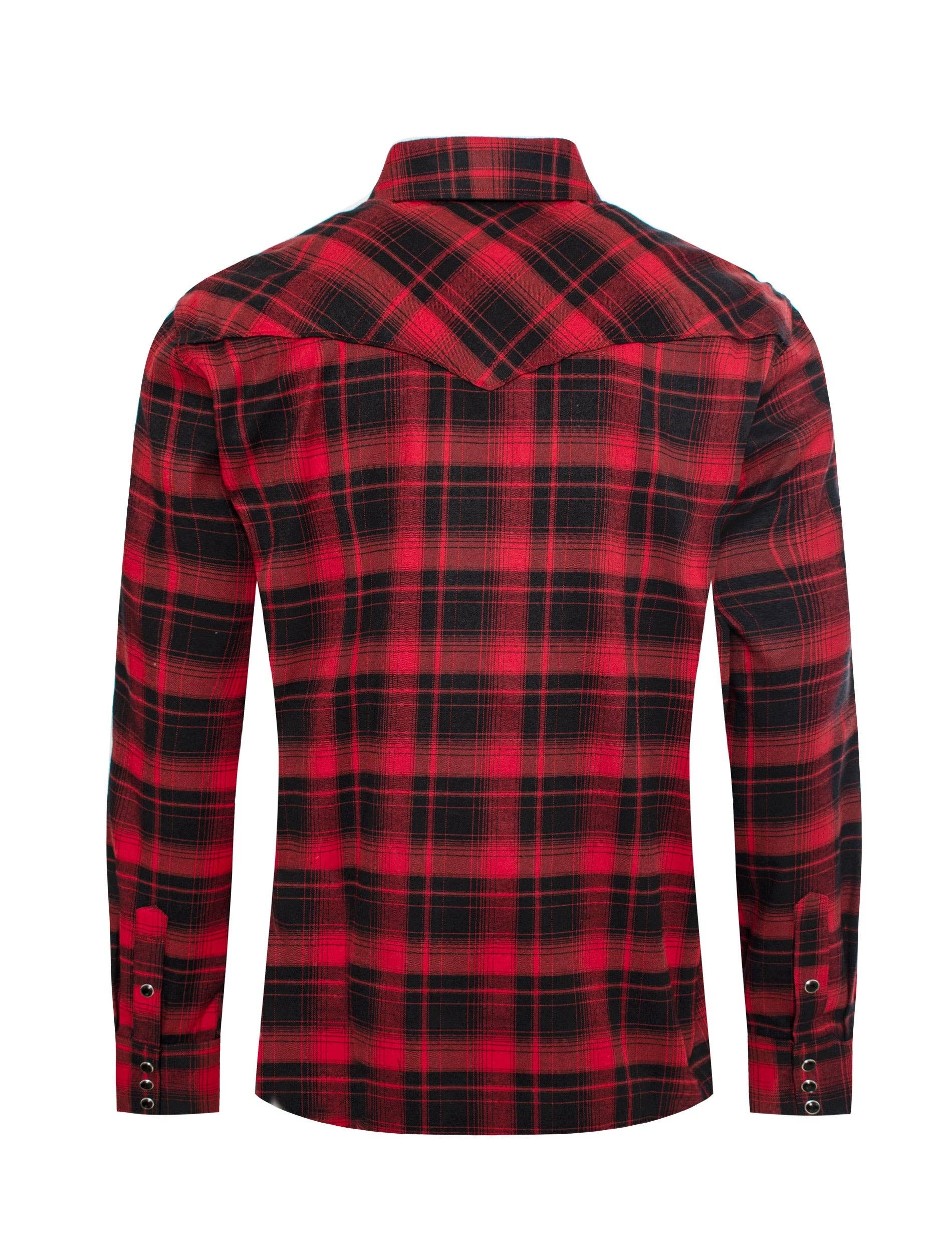 Men's Western Long Sleeve Flannel Shirts With Snap Button FLS300-302