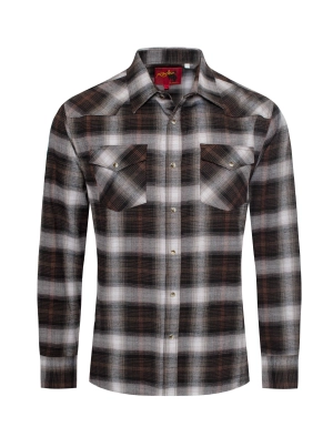 Men's Western Long Sleeve Flannel Shirts With Snap Buttons FLS300-305