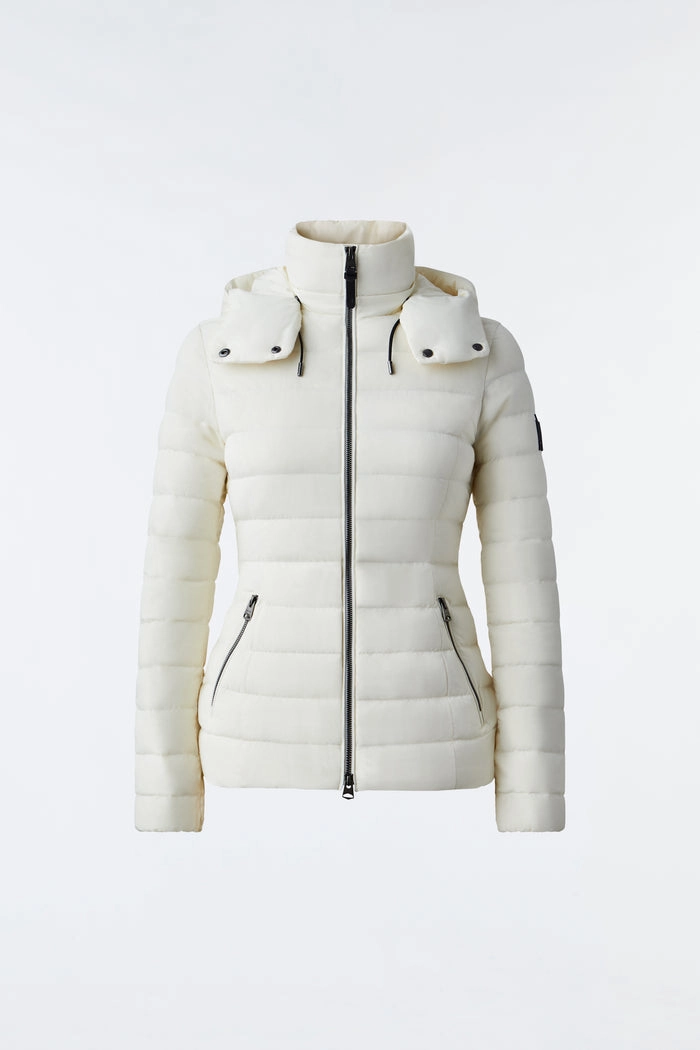 MICHI Agile-360 stretch light down jacket with hood Cream