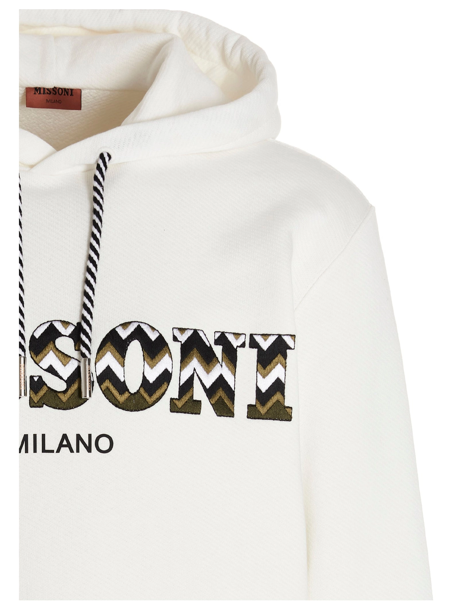 Missoni Logo Embroidered Drawstring Hoodie