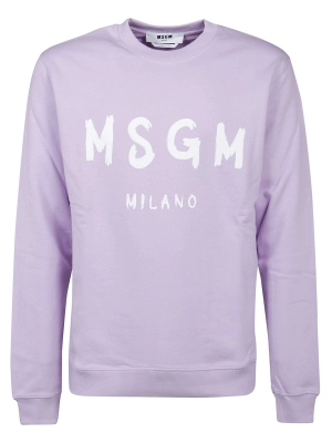MSGM Logo Printed Crewneck Jumper