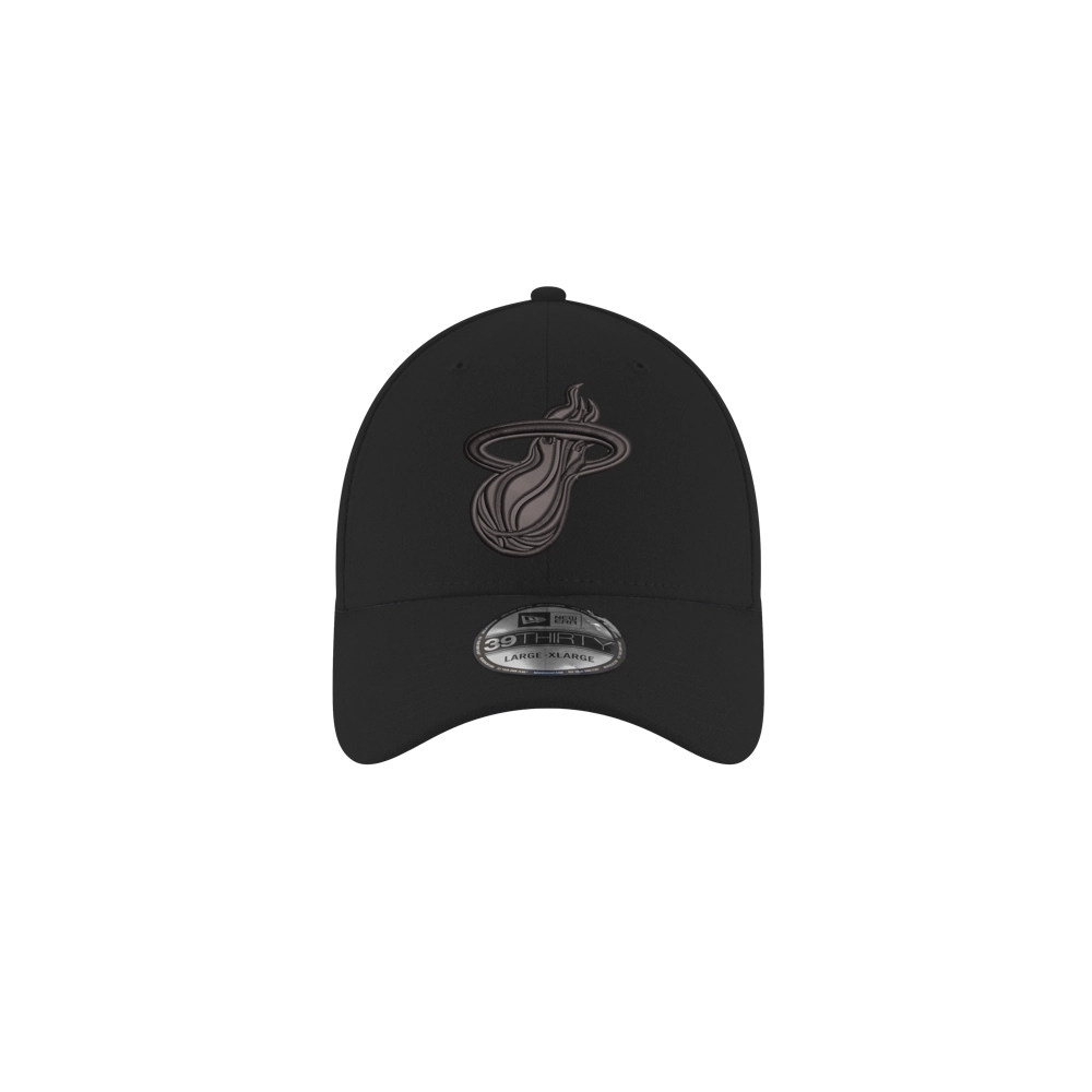 New Era Miami HEAT Black Logo Flex Fit Hat