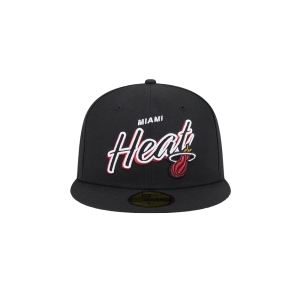 New Era Miami HEAT Script Sided Fitted Hat