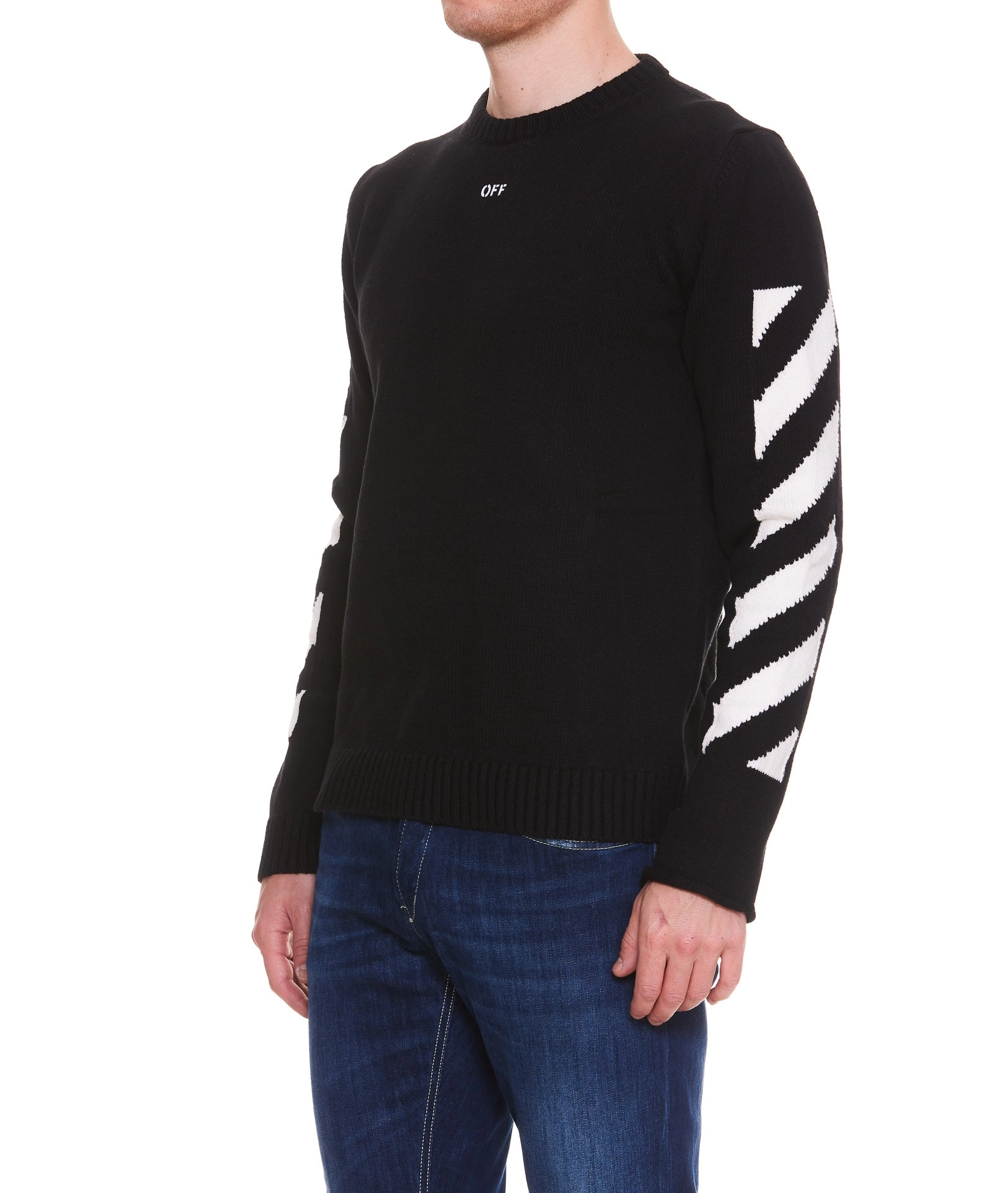 Off-White Diag Intarsia Knit Jumper