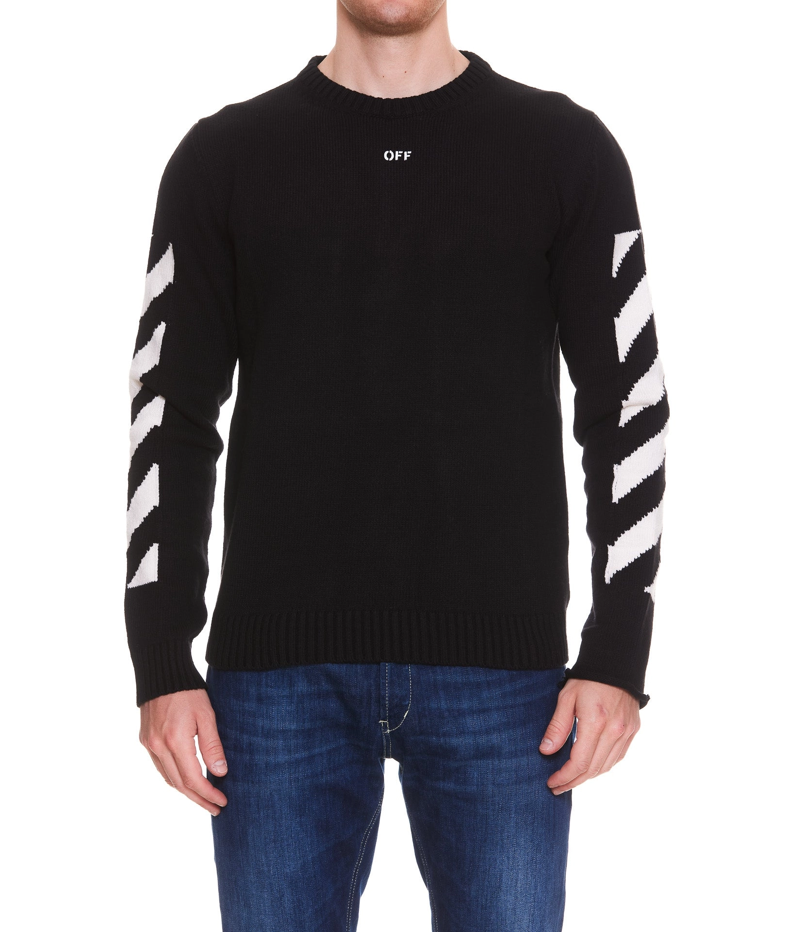 Off-White Diag Intarsia Knit Jumper