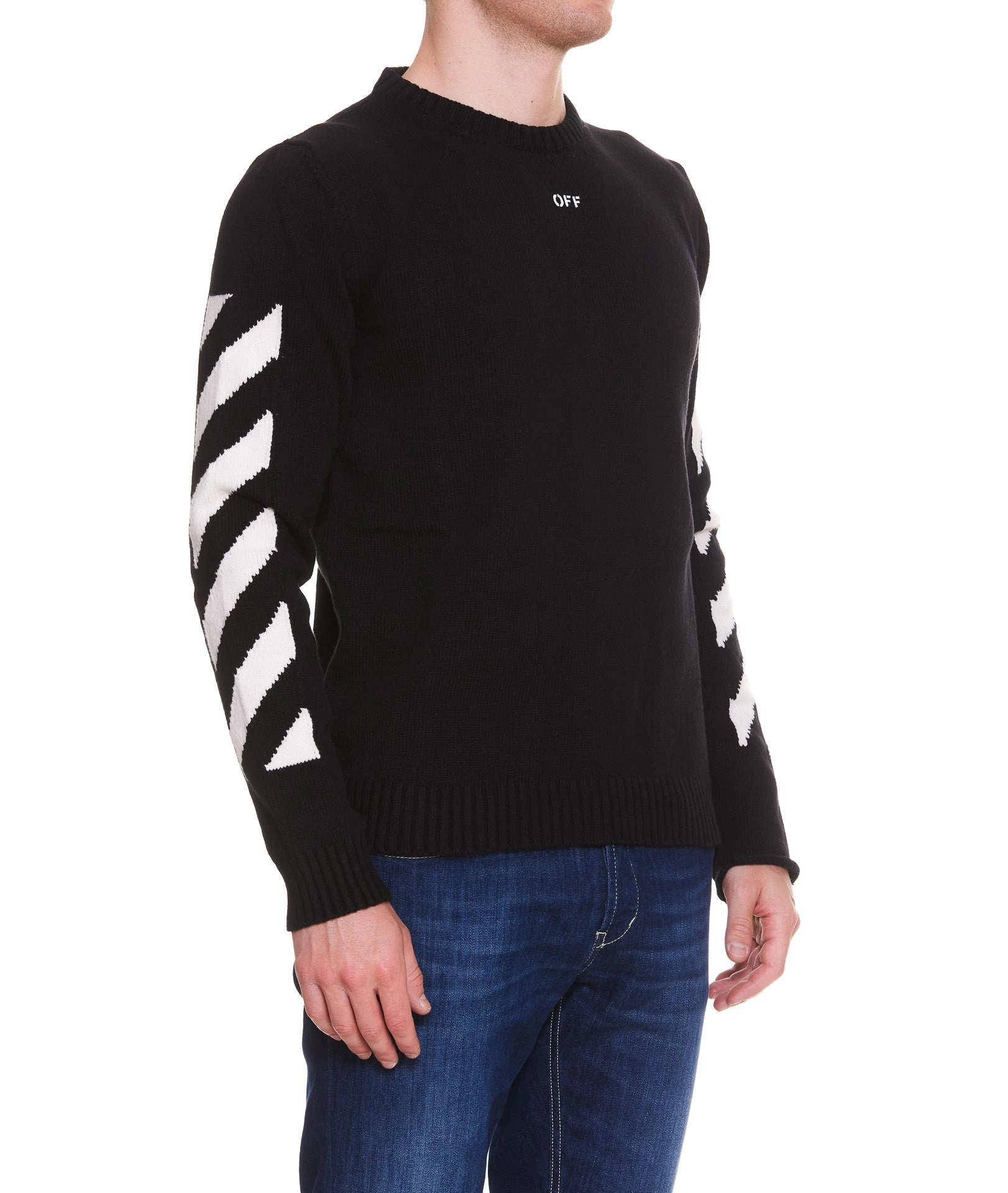 Off-White Diag Intarsia Knit Jumper