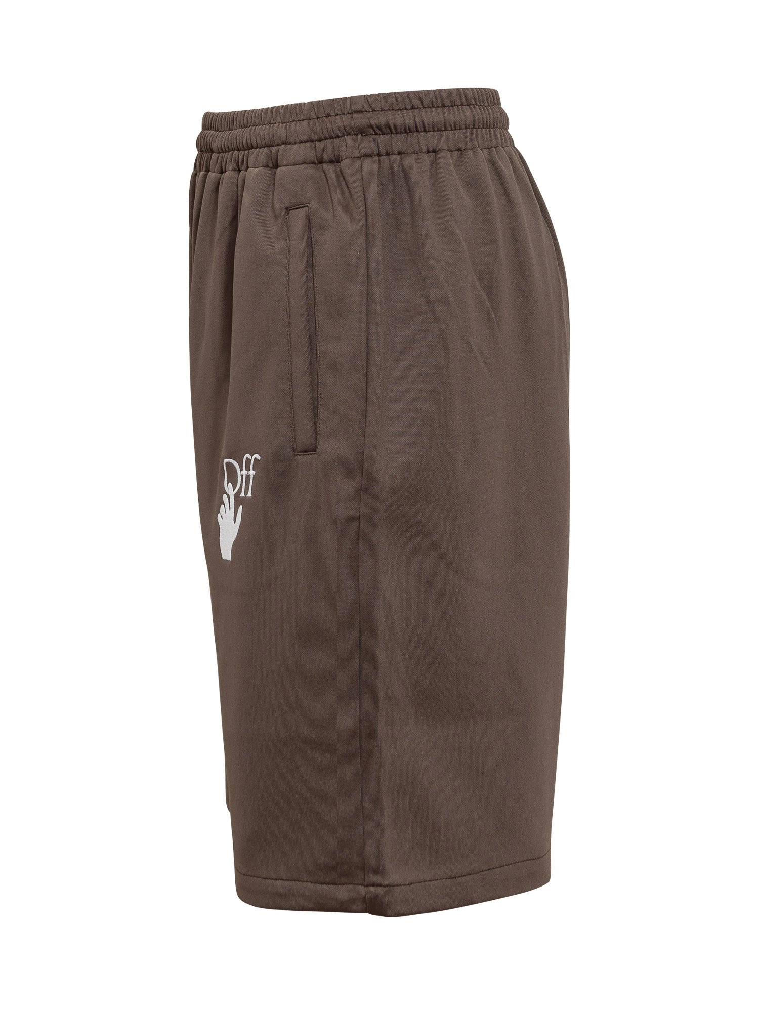 Off-White Logo Embroidered Elastic Waist Shorts