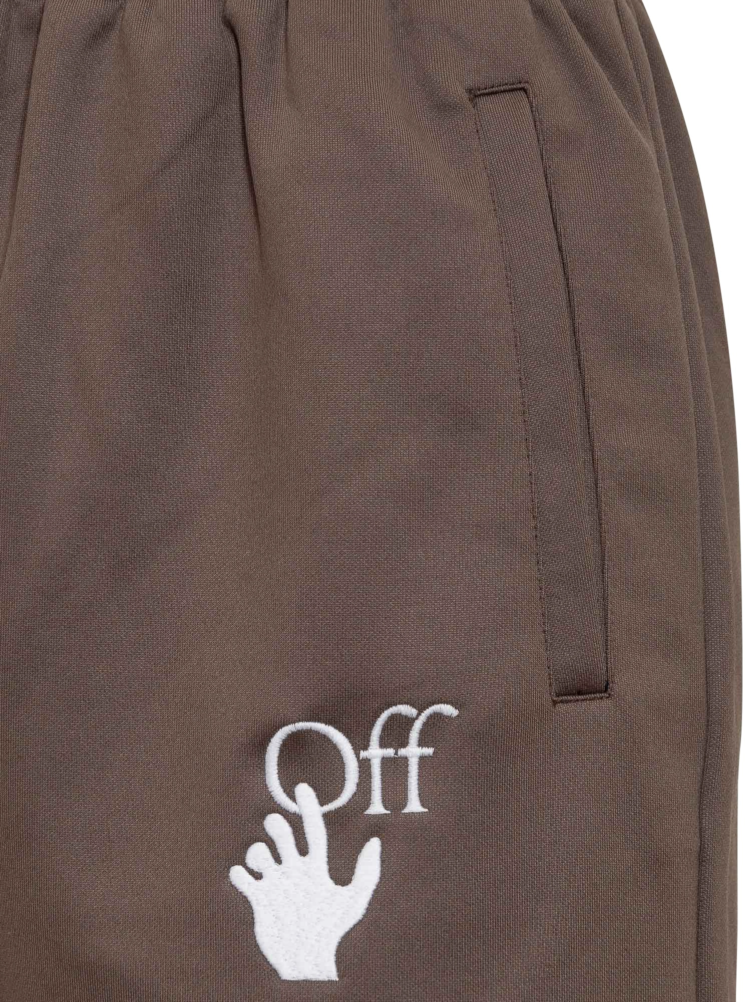 Off-White Logo Embroidered Elastic Waist Shorts