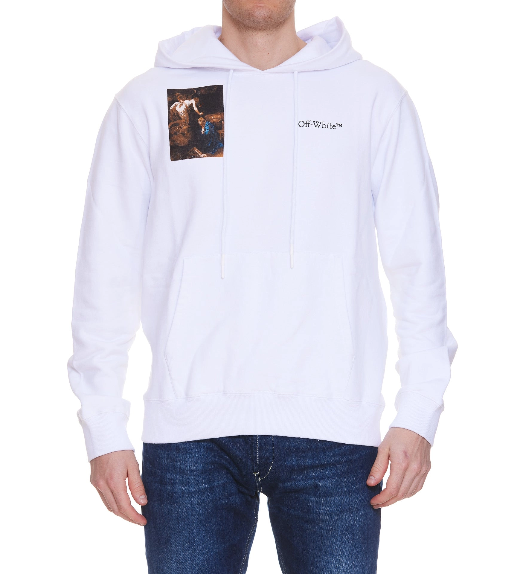 Off-White Logo Printed Drawstring Hoodie