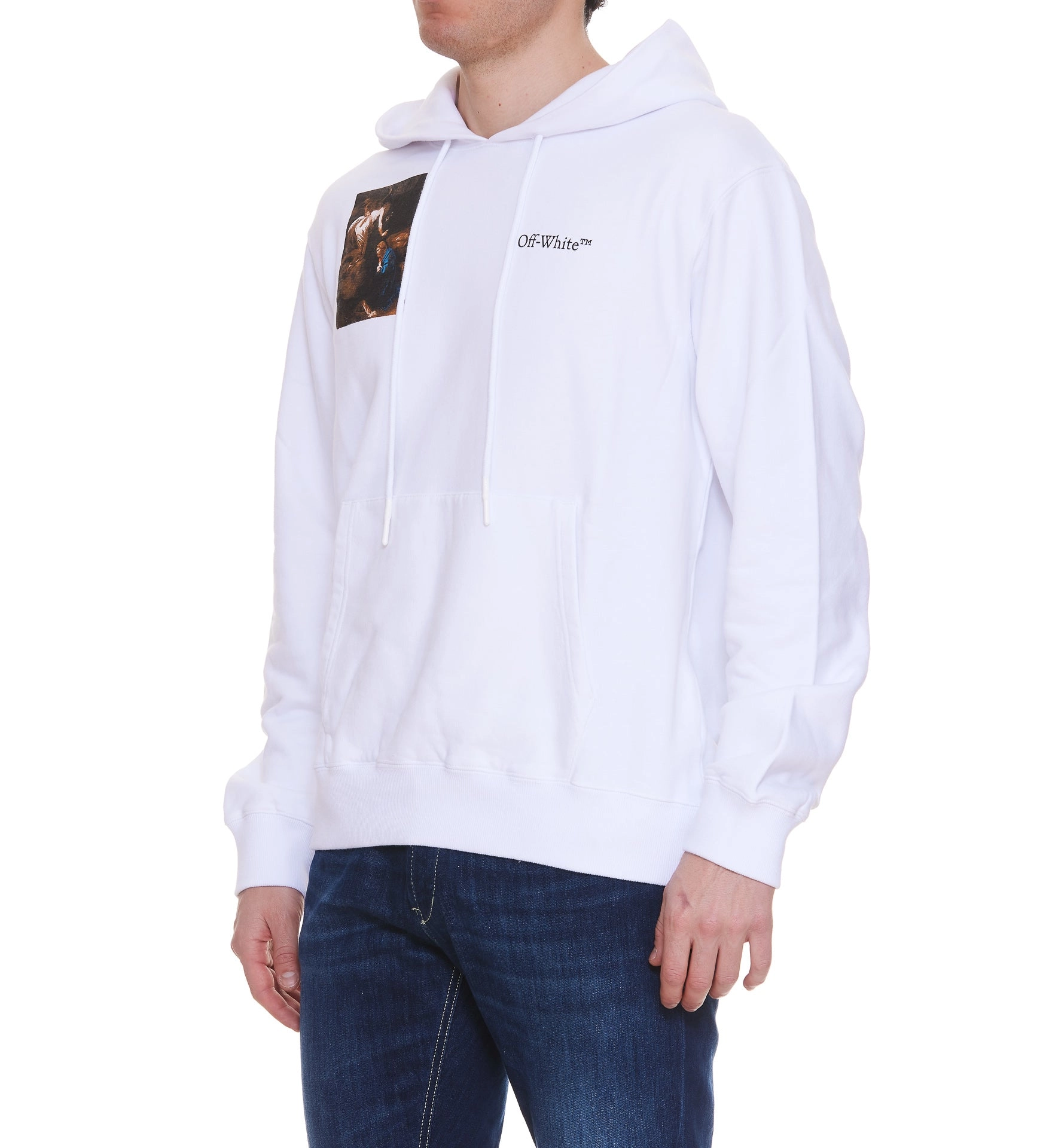 Off-White Logo Printed Drawstring Hoodie