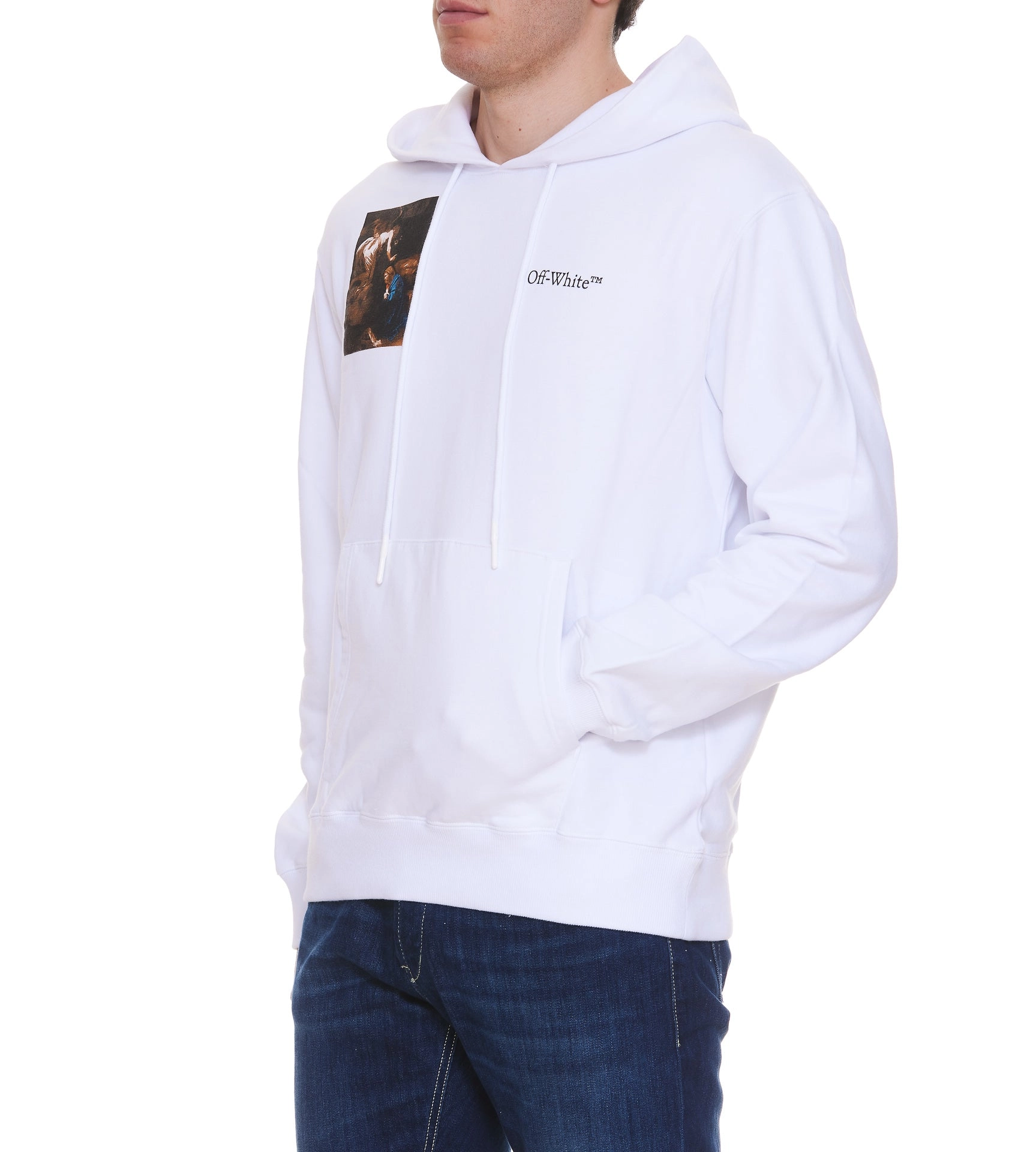 Off-White Logo Printed Drawstring Hoodie