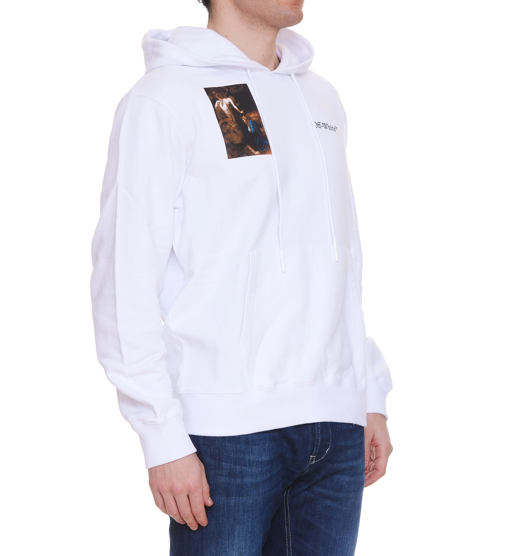 Off-White Logo Printed Drawstring Hoodie