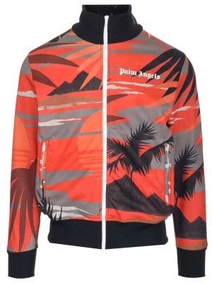 Palm Angels Priinted Logo Ziped Jacket