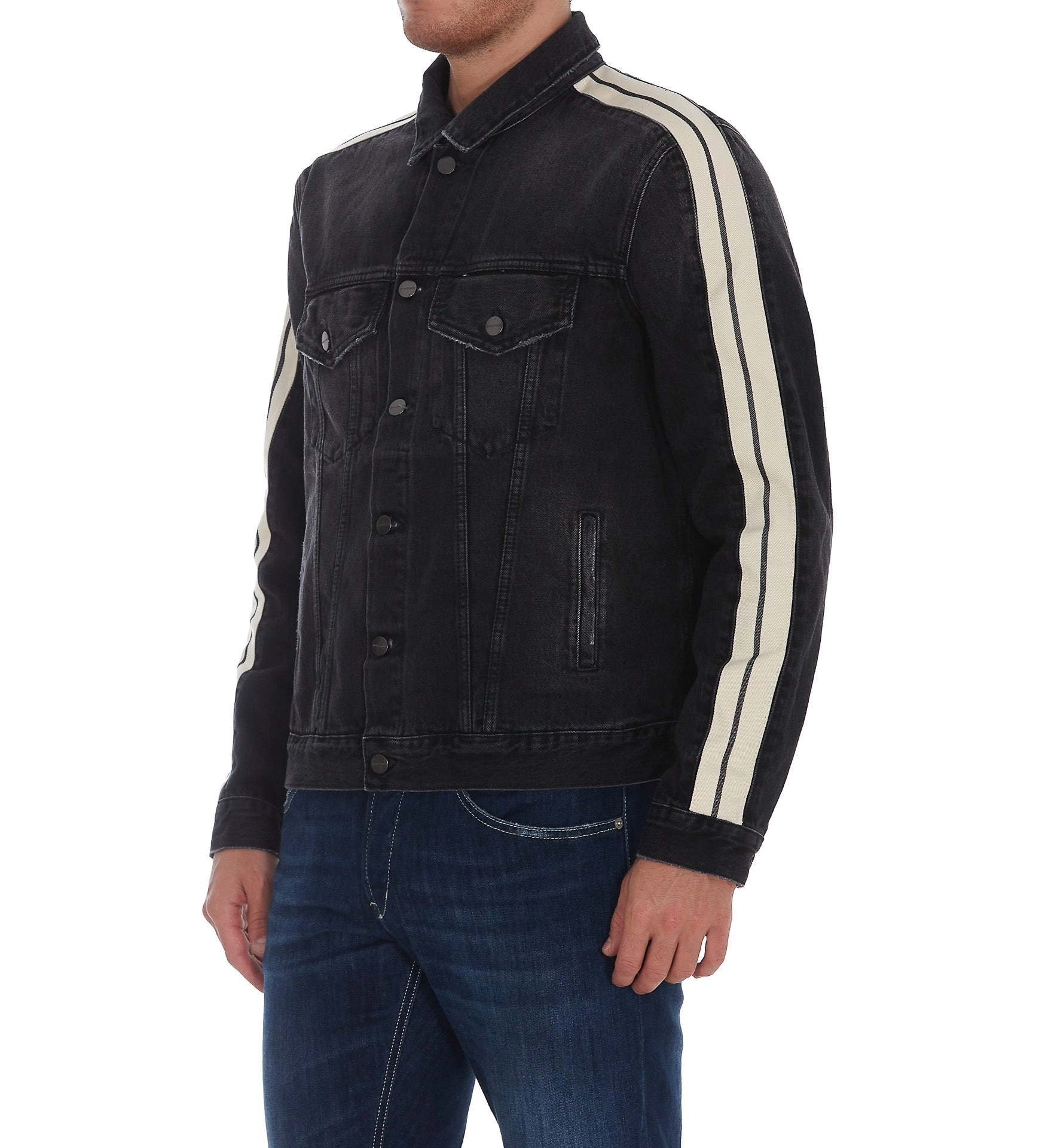 Palm Angels Side Stripe Denim Jacket
