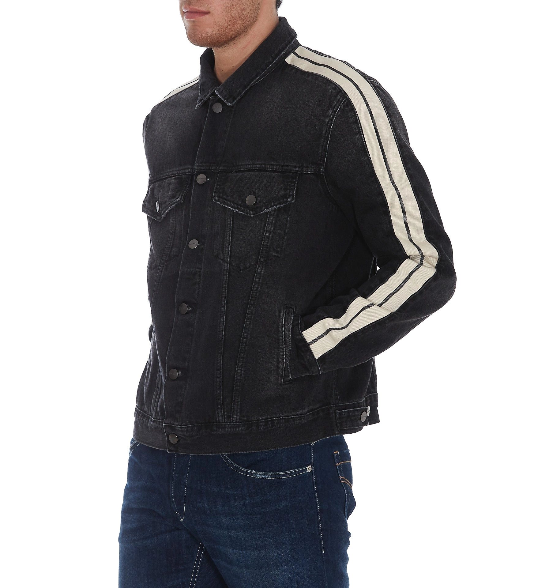 Palm Angels Side Stripe Denim Jacket