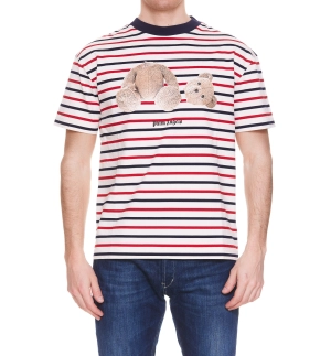 Palm Angels Striped Crewneck T-Shirt