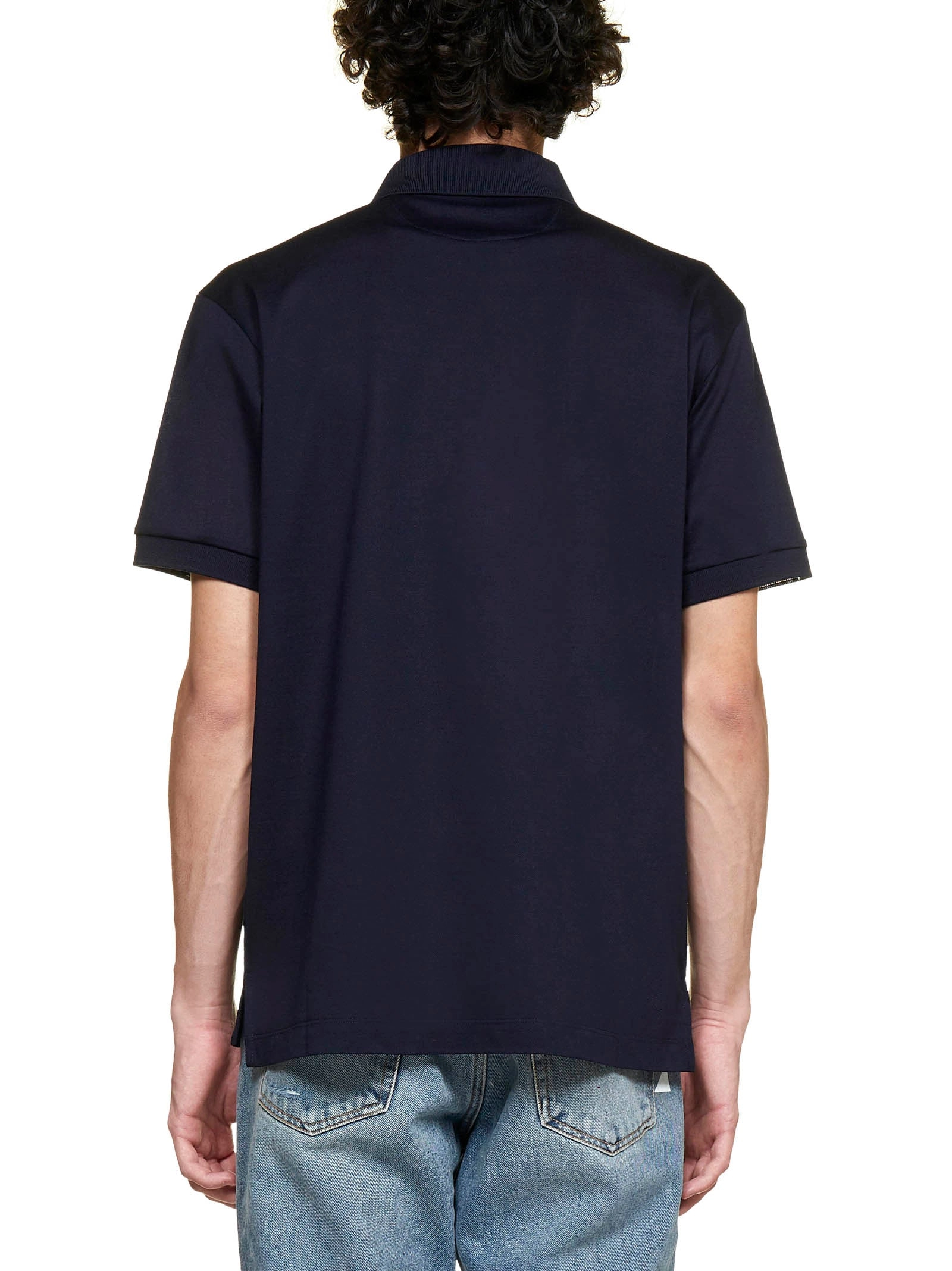 Paul Smith Short-Sleeved Striped Trim Polo Shirt