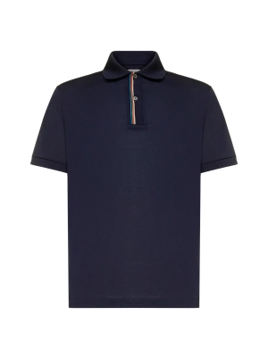 Paul Smith Short-Sleeved Striped Trim Polo Shirt