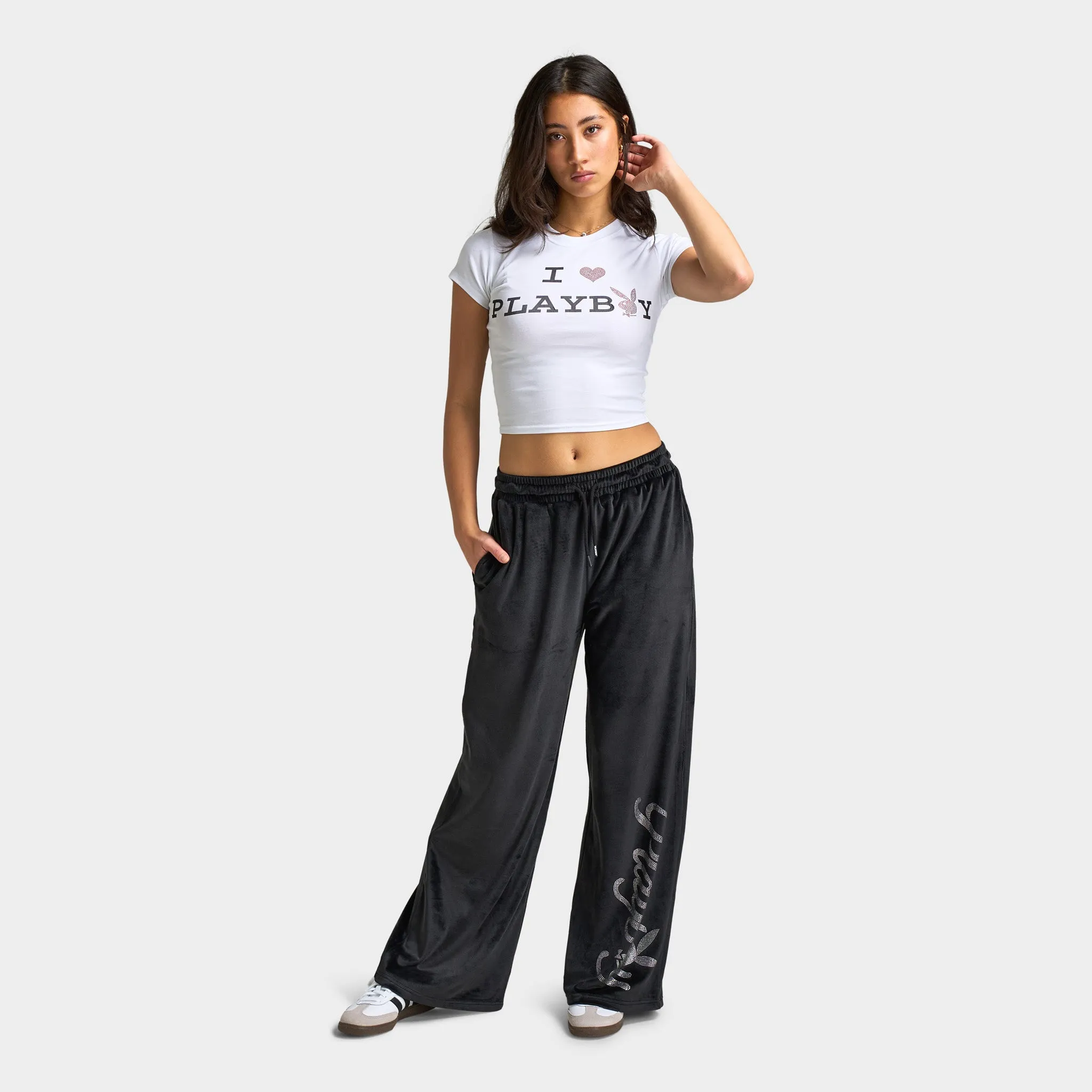 Playboy I Love Playboy Baby Tee / White