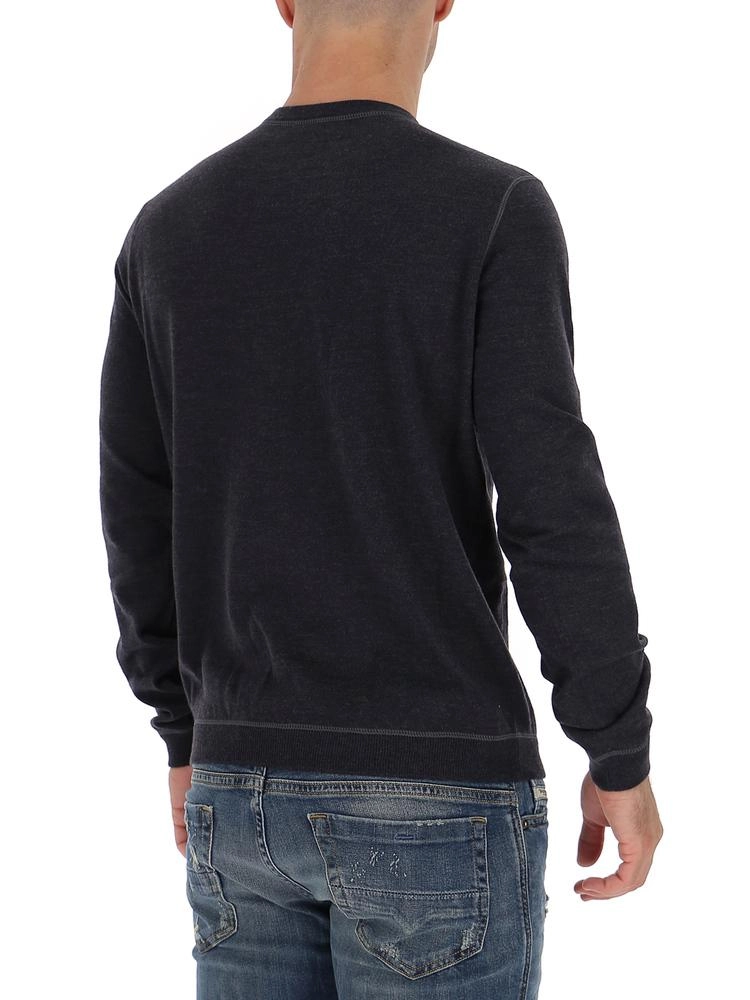 Prada Logo Stitched Round Neck Sweater