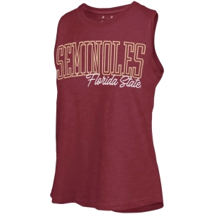 Pressbox Women's Seminoles Florida State Hi-Lo Slub Tank - Garnet