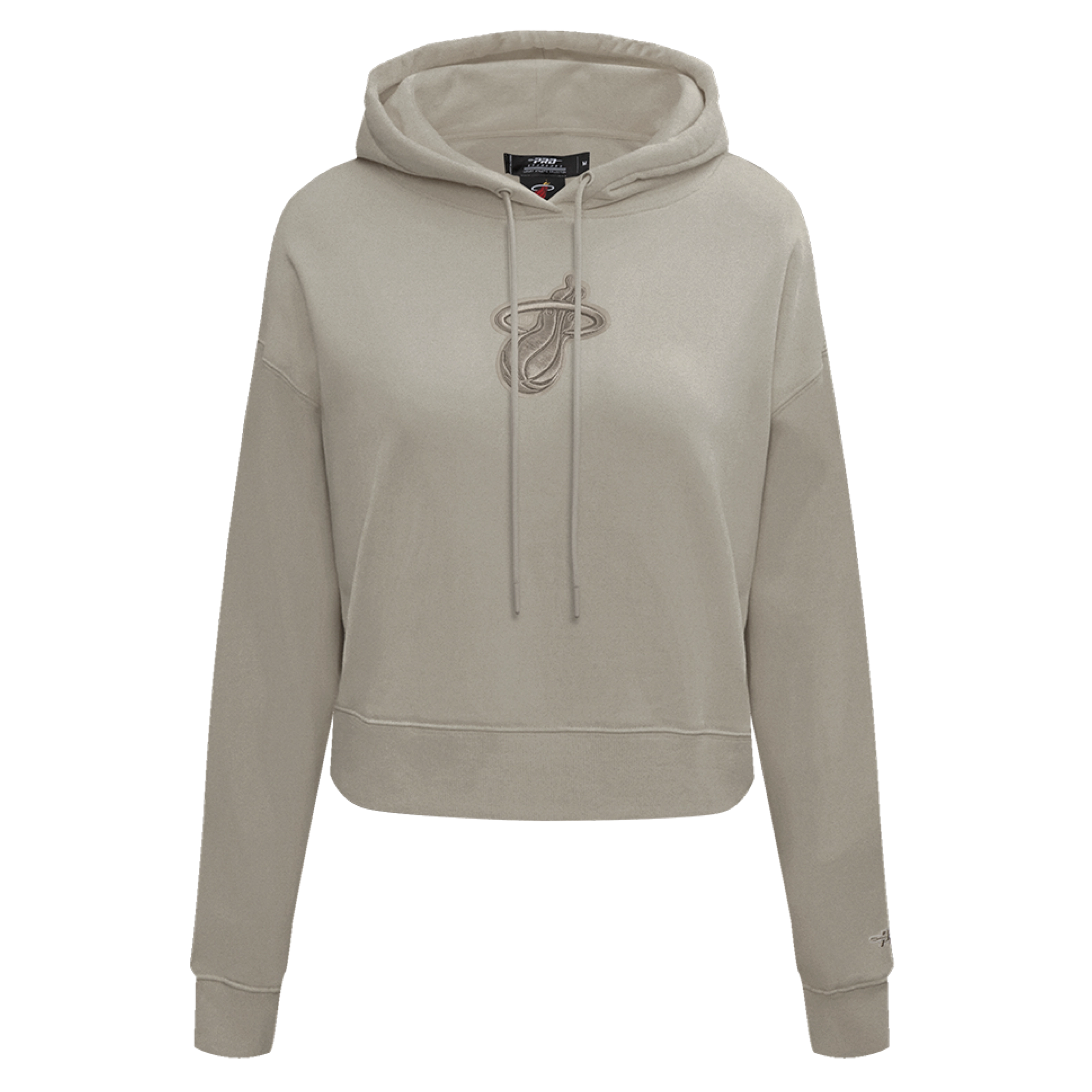 Pro Standard Miami HET Wingspan Crop Women's Taupe Hoodie