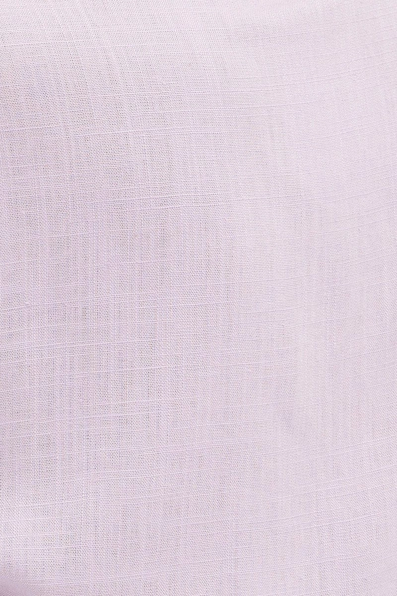Purple Tie Bolero Short Sleeve Linen Blend