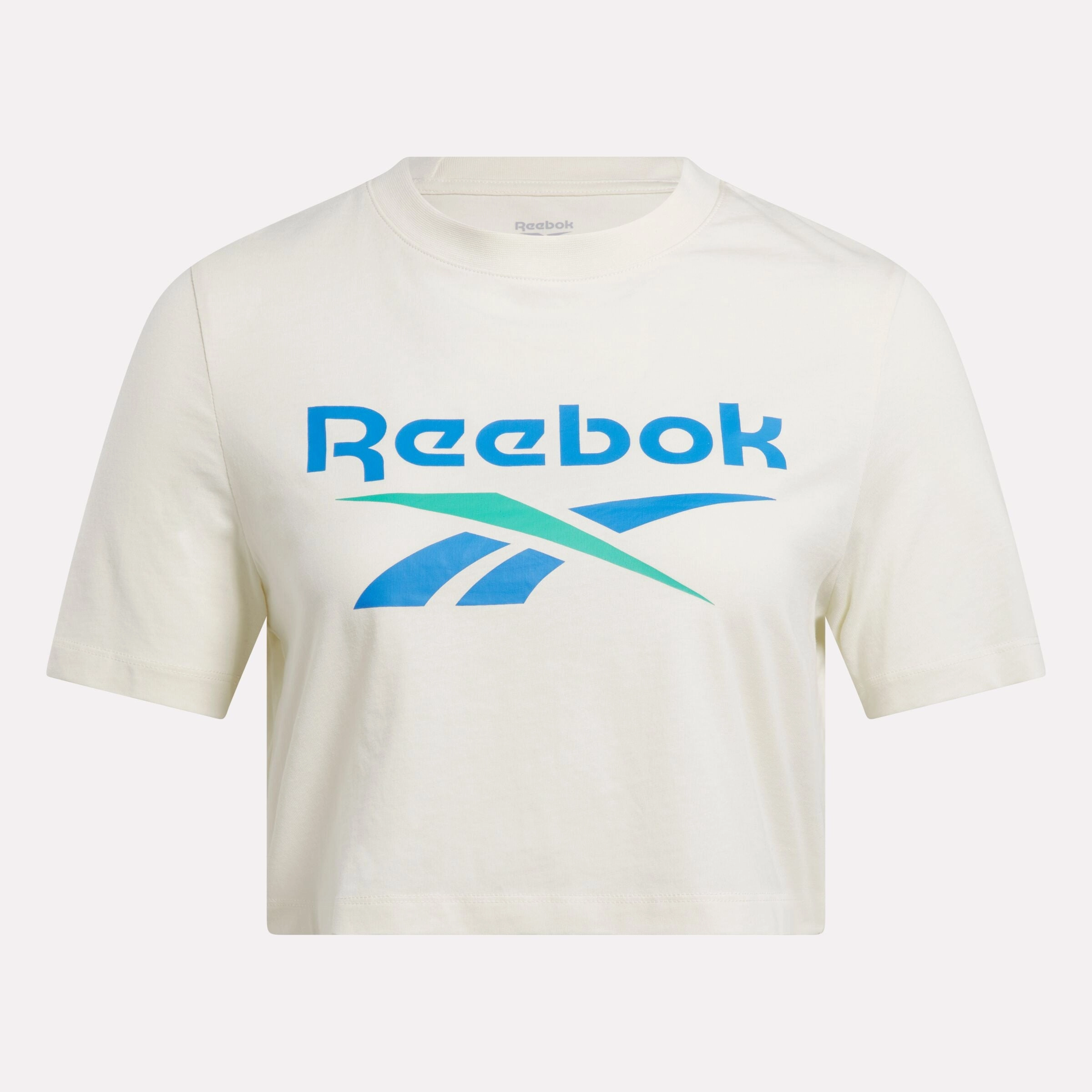 Reebok Identity Big Logo Crop T-Shirt Vintage Chalk