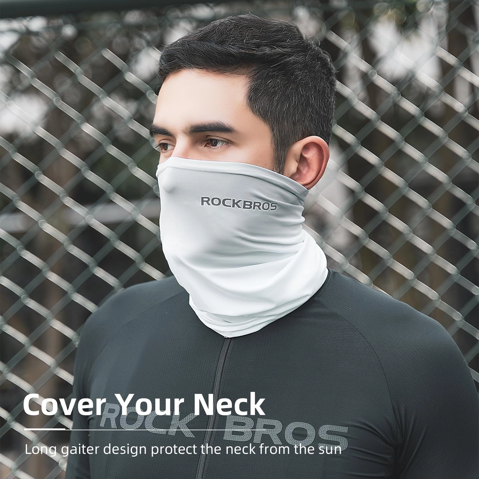ROCKBROS Cooling Neck Gaiter Face Mask Fishing Scarf Face Cover for Men Women