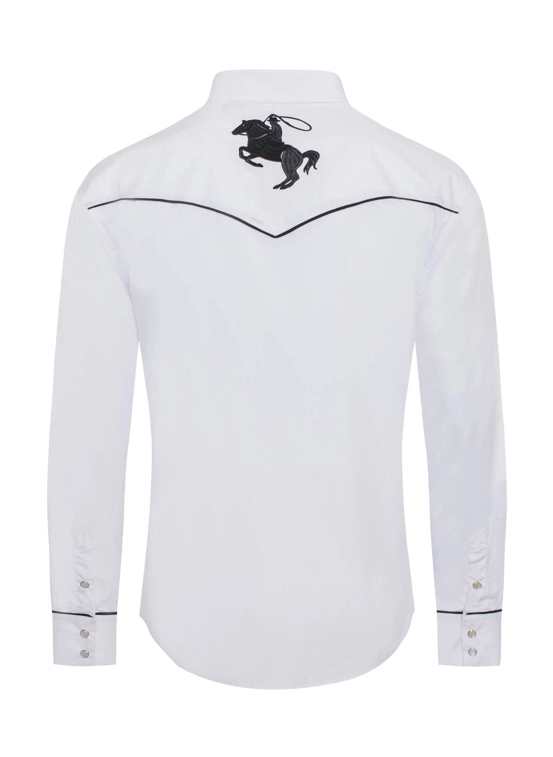 Rodeo Clothing Men's Horse Embroidery Western Shirt-PS560L-508
