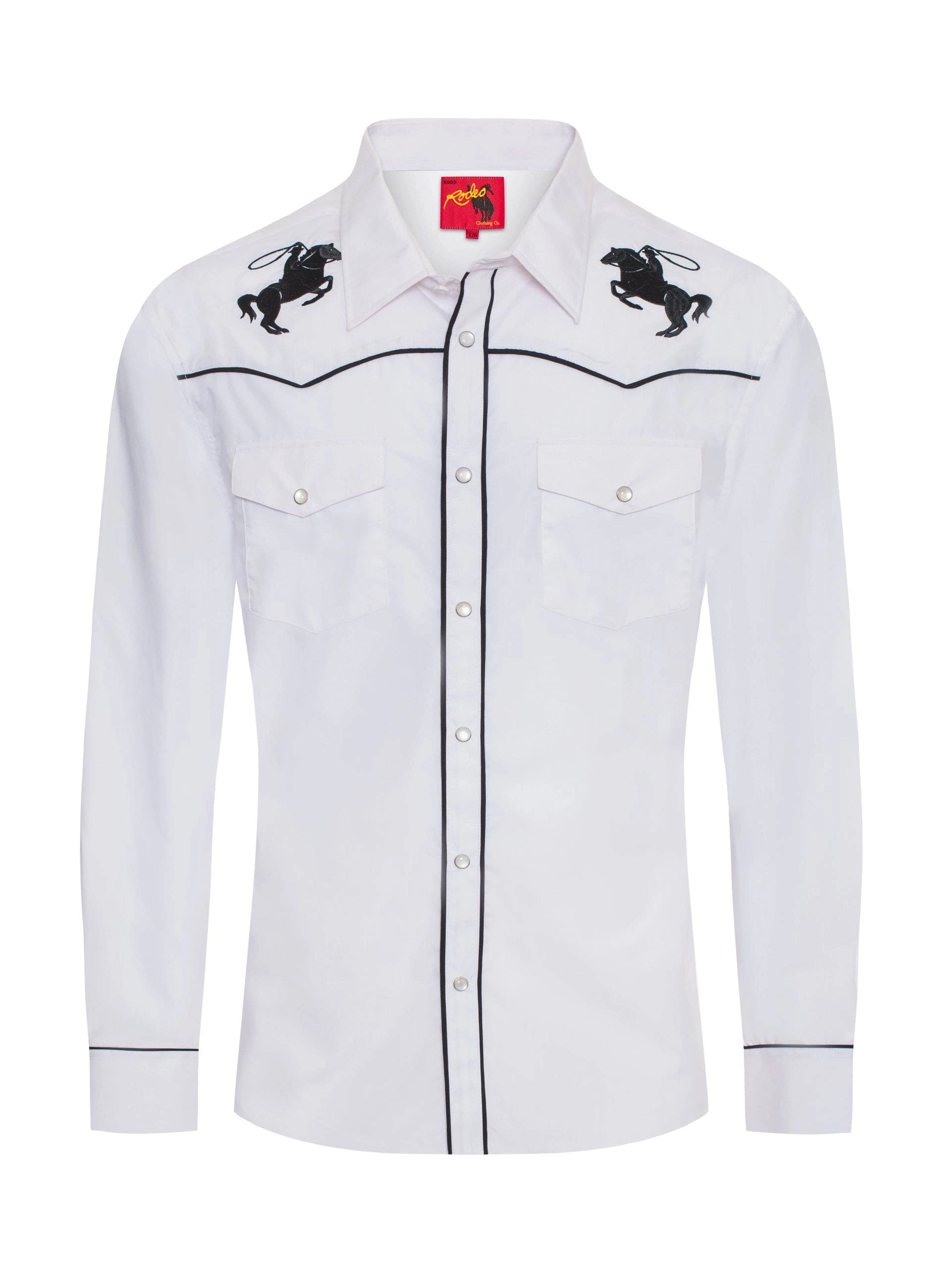 Rodeo Clothing Men's Horse Embroidery Western Shirt-PS560L-508