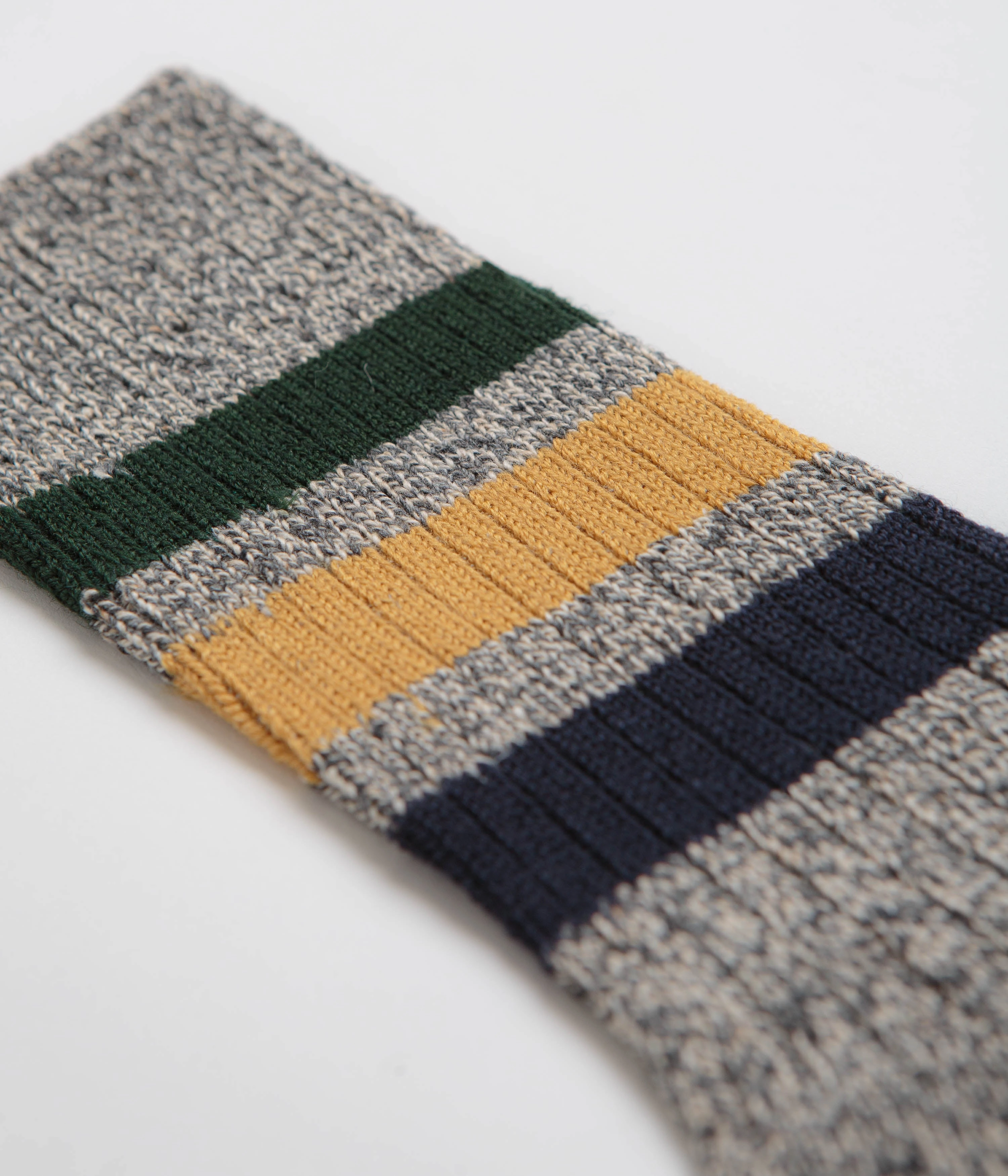 RoToTo Park Stripe Socks - Dark Grey