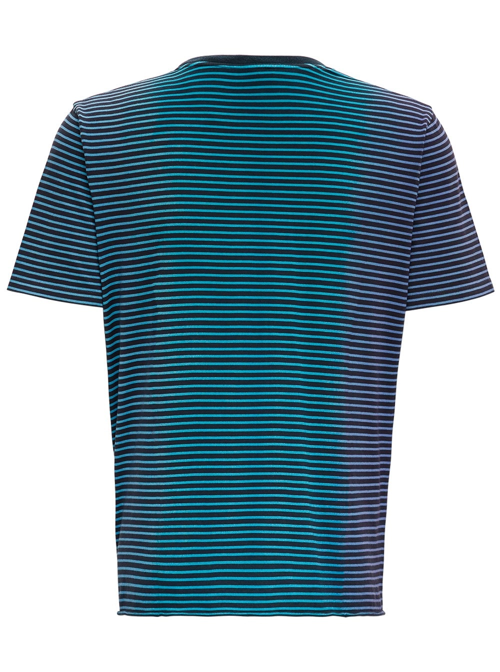Saint Laurent Tie-Dye Striped Monogram T-Shirt