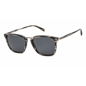 Salvatore Ferragamo Men's Sunglasses - Striped Grey Full Rim Rectangular | SF910S 003