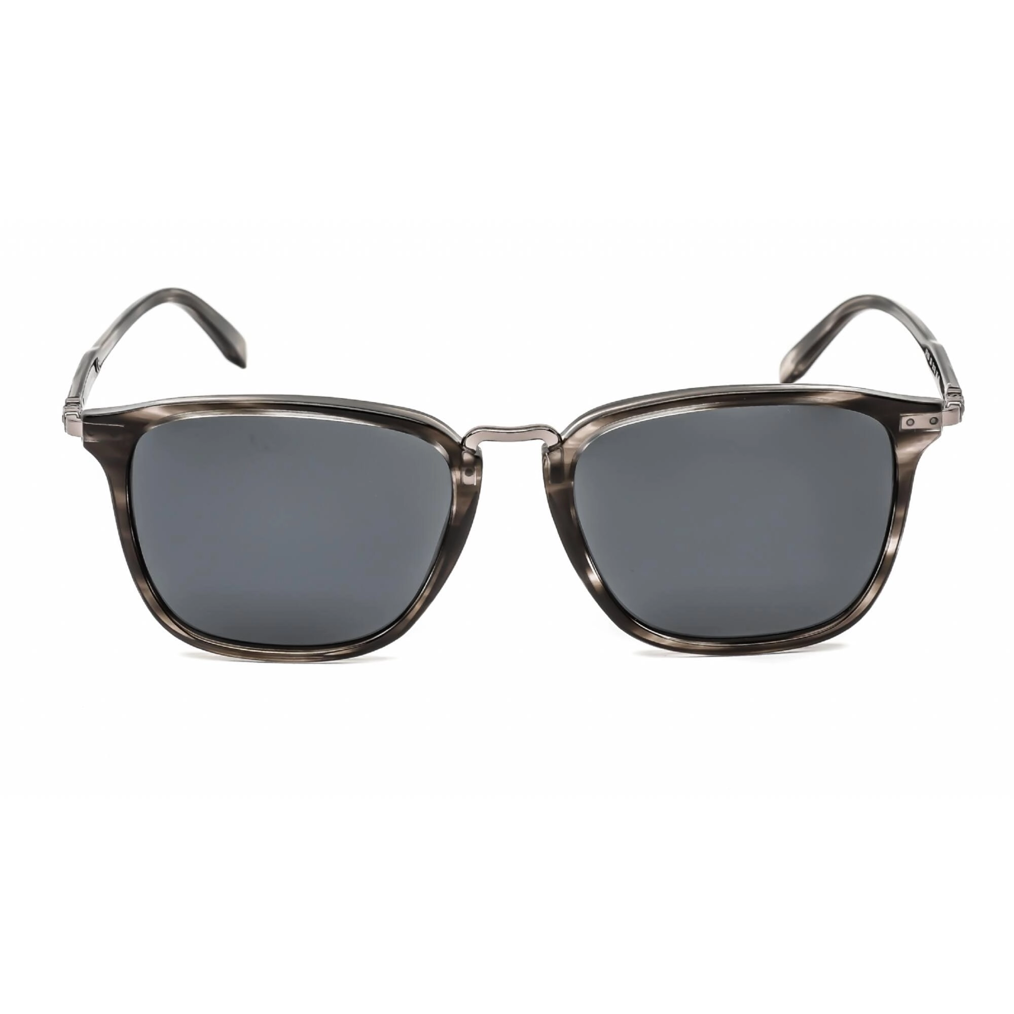 Salvatore Ferragamo Men's Sunglasses - Striped Grey Full Rim Rectangular | SF910S 003