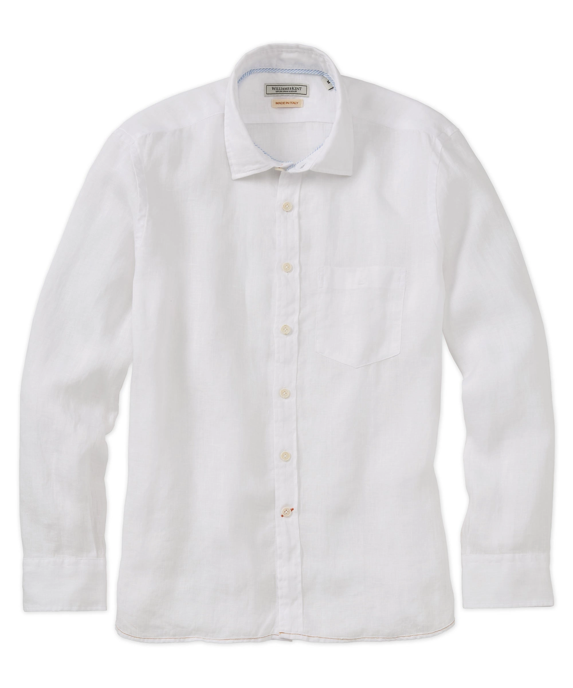 Solid Linen Long-Sleeve Shirt
