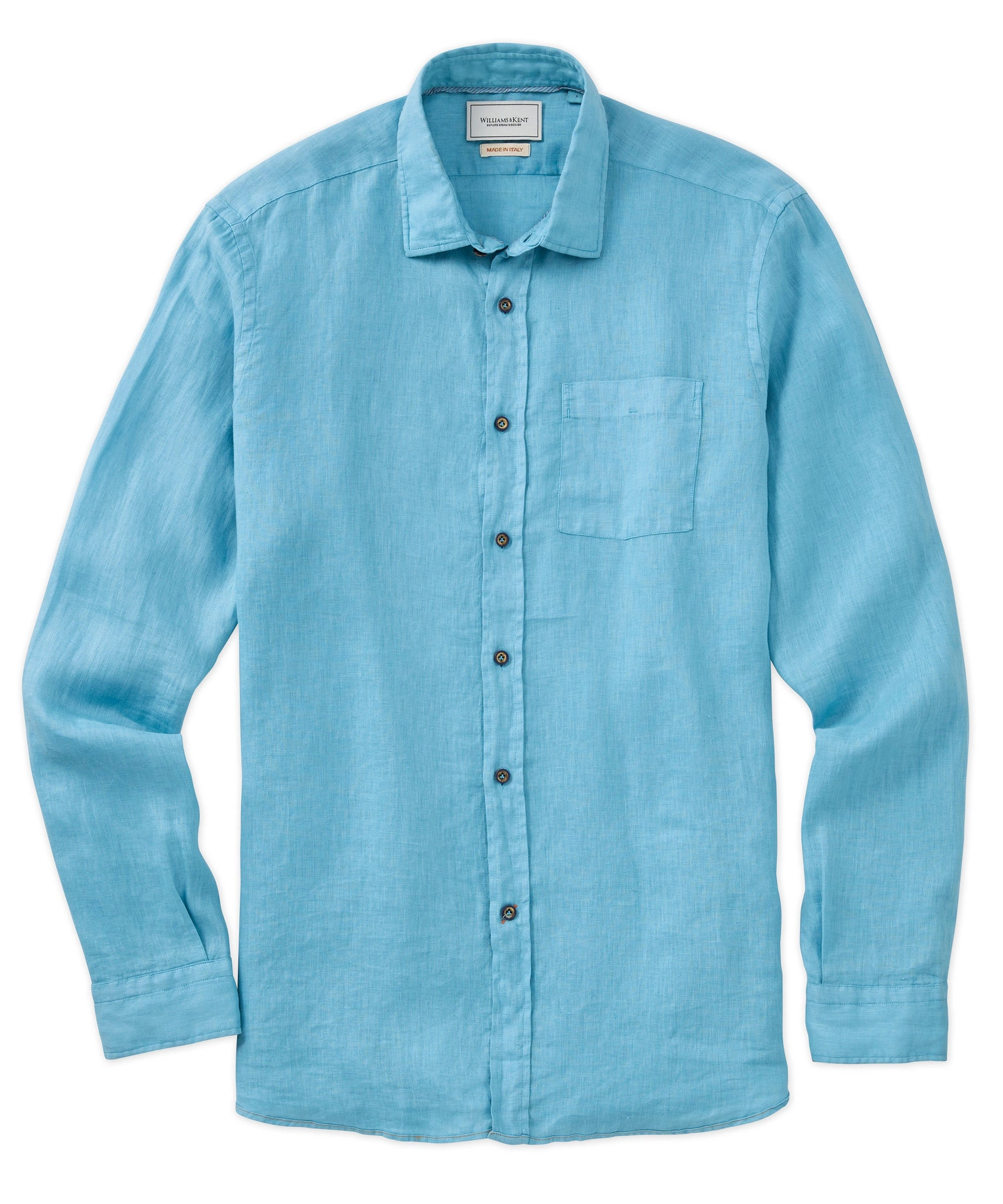 Solid Linen Long-Sleeve Shirt
