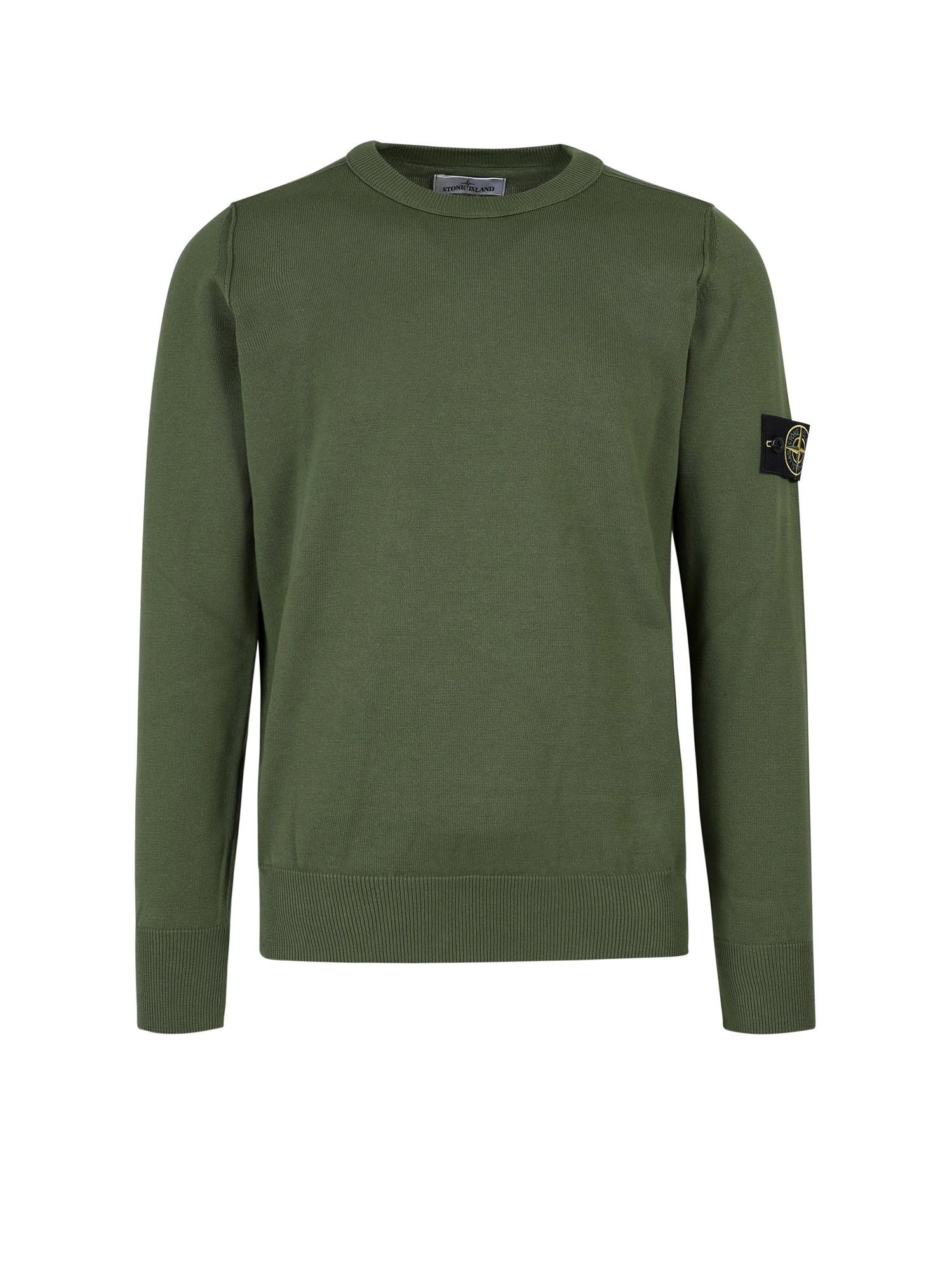 Stone Island Logo Patch Crewneck Knitted Jumper