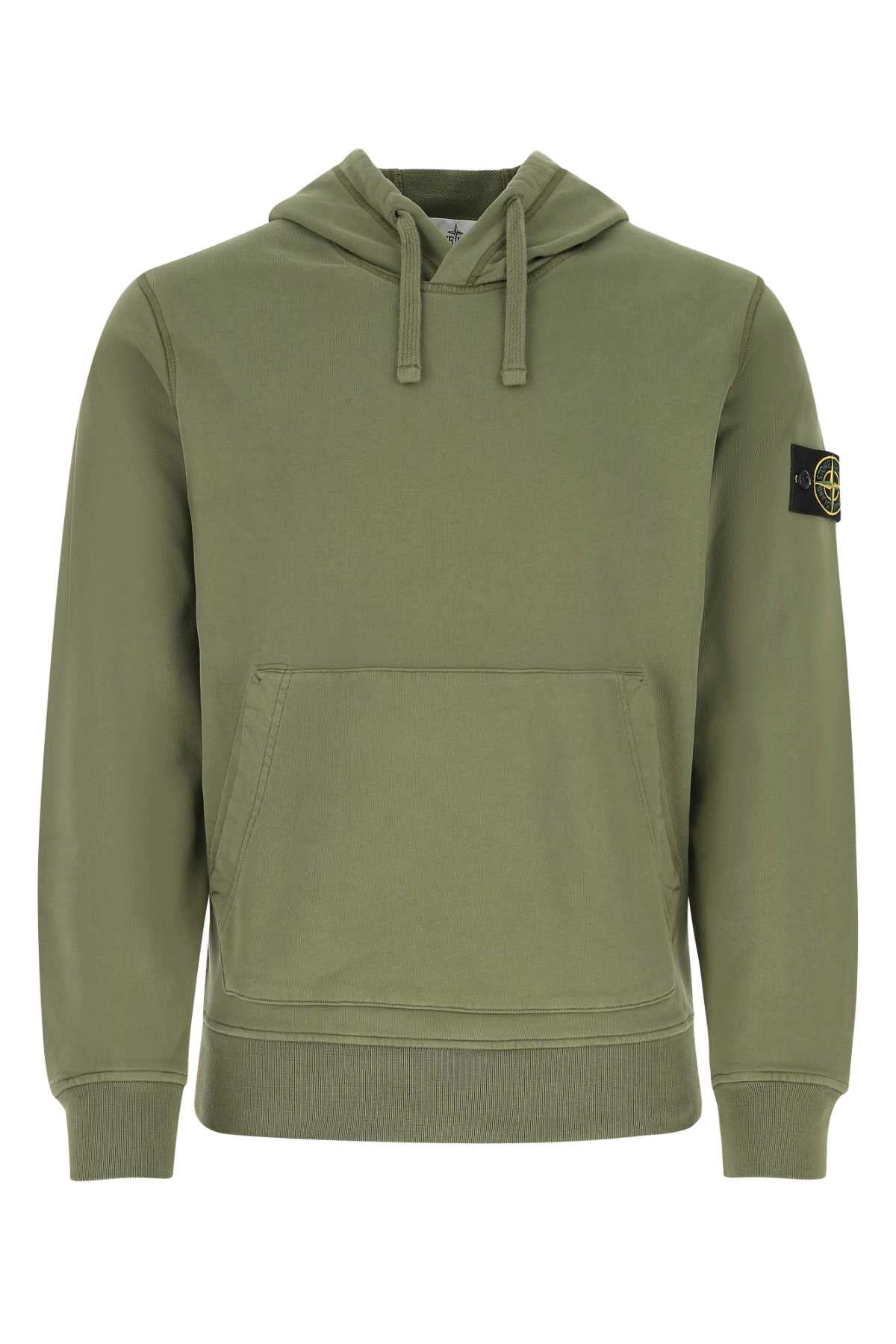 Stone Island Logo Patch Drawstring Hoodie